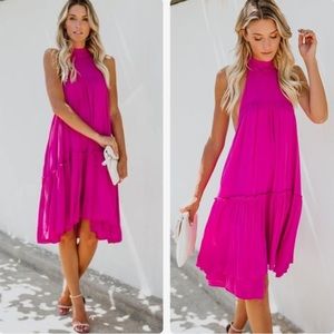 Vici Olivacious Way Up pink halter dress